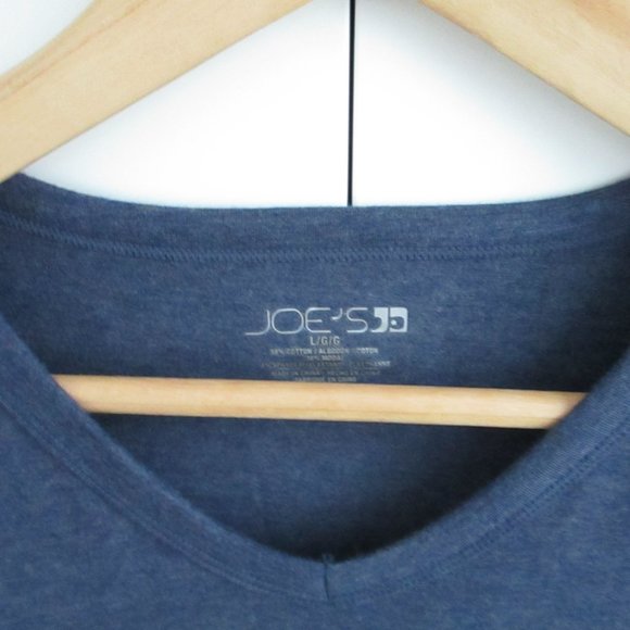 Joe's Jeans Tshirt Navy Vneck Size Large - Picture 5 of 9